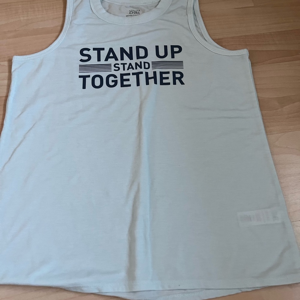 Athleta girl light blue Stand up stand together tank top